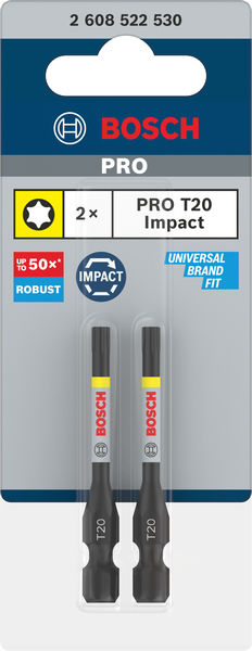 PRO Torx Impact Bit, T20, 55&nbsp;mm, 2-tlg. Produktbild img3 L