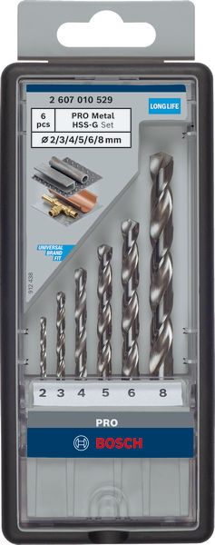 PRO Metal HSS-G Spiralbohrer Set, 6-tlg. Produktbild img3 L