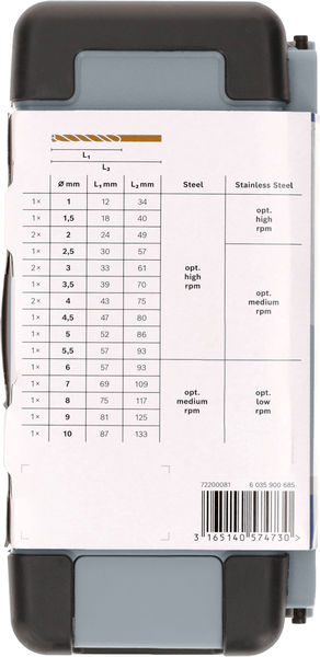 PRO Stainless Steel HSS-Co Spiralbohrer-Set, 18-tlg. Produktbild img3 L