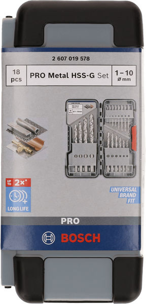 PRO Metal HSS-G Spiralbohrer Set, 18-tlg. Produktbild img2 L