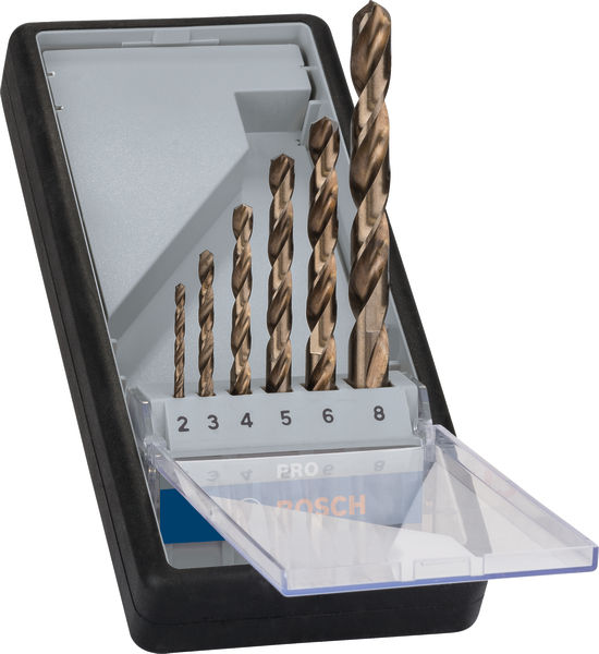 PRO Stainless Steel HSS-Co Spiralbohrer-Set, 6-tlg. Produktbild img2 L