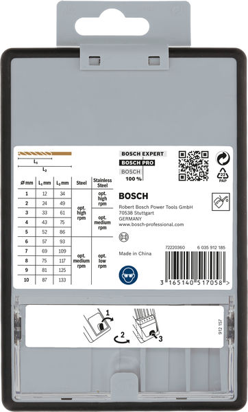 PRO Stainless Steel HSS-Co Spiralbohrer-Set, 10-tlg. Produktbild img4 L