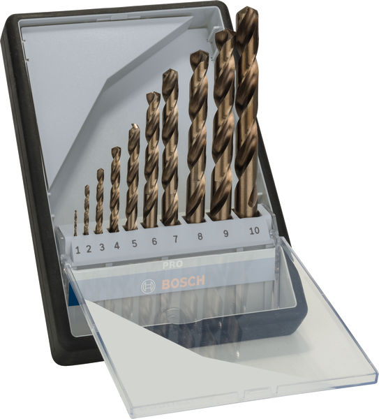 PRO Stainless Steel HSS-Co Spiralbohrer-Set, 10-tlg. Produktbild img2 L