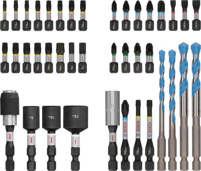 PRO Impact Schrauberbits und Multi Construction Bohrer Set, 40-tlg. Produktbild img1 L