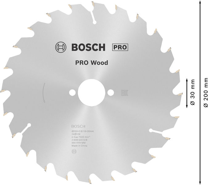 PRO Wood Kreissägeblatt, 200&nbsp;x&nbsp;2,8&nbsp;x&nbsp;30&nbsp;mm, Z24 Produktbild img5 L