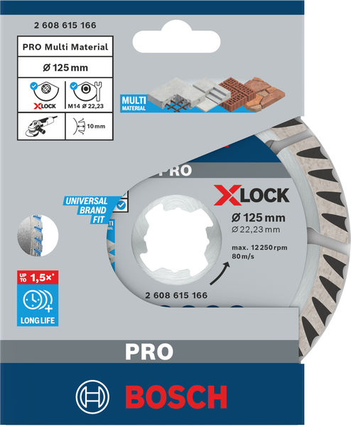 PRO Multi Material X-Lock Diamanttrennscheibe, 125 x 22,23&nbsp;mm, 22,23&nbsp;mm Produktbild img3 L