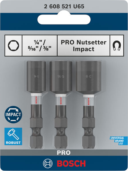 PRO Nutsetter Impact Set , 1/4" x 50 mm, 5/16" x 50 mm, 3/8" x 50 mm, 3-tlg. Produktbild img3 L