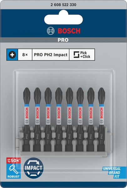 PRO Phillips Impact Bit, PH2, 55&nbsp;mm, 8-tlg. Produktbild img3 L