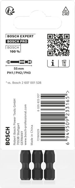 PRO PH Impact Bit Set, 55 mm, 3-tlg Produktbild img4 L