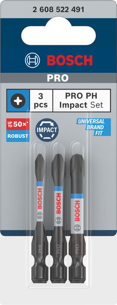 PRO PH Impact Bit Set, 55 mm, 3-tlg Produktbild img3 L