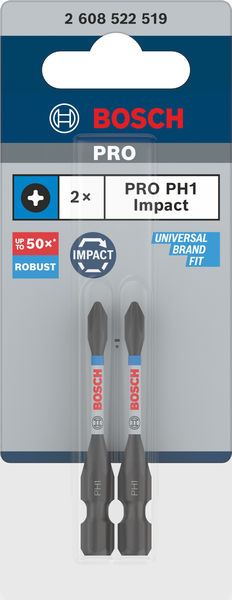 PRO Phillips Impact Bit, PH1, 55&nbsp;mm, 2-tlg. Produktbild img3 L