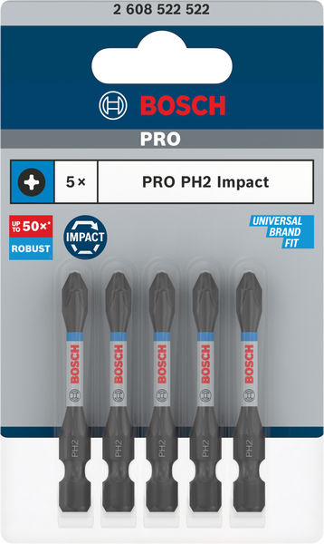 PRO Phillips Impact Bit, PH2, 55&nbsp;mm, 5-tlg. Produktbild img3 L