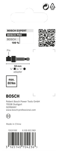 PRO Socket Adapter mit Stiftverbindung, 1/4", 50&nbsp;mm Produktbild img4 L