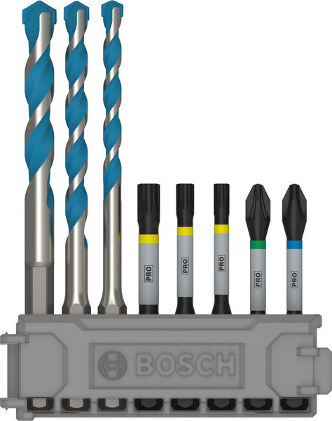 PRO Impact Set mit Multi Constr. Bohrer, PH2/PZ2/T20/T25/T30, MC 5/6/8, 8-tlg. Produktbild img2 L