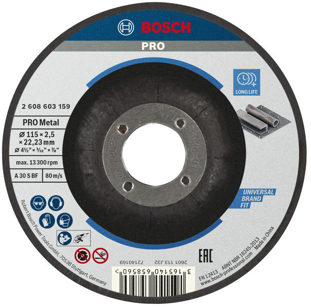PRO Metal Trennscheibe, 115&nbsp;x&nbsp;2.5&nbsp;x&nbsp;22.23&nbsp;mm, gekröpft Produktbild img1 L