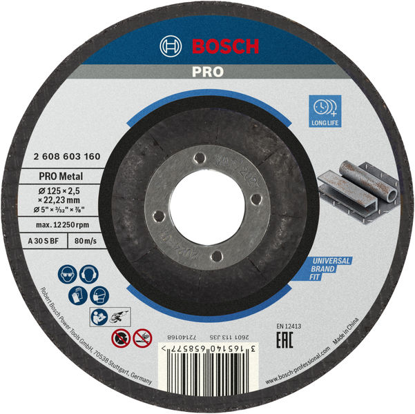 PRO Metal Trennscheibe, 125&nbsp;x&nbsp;2.5&nbsp;x&nbsp;22.23&nbsp;mm, gekröpft Produktbild img1 L