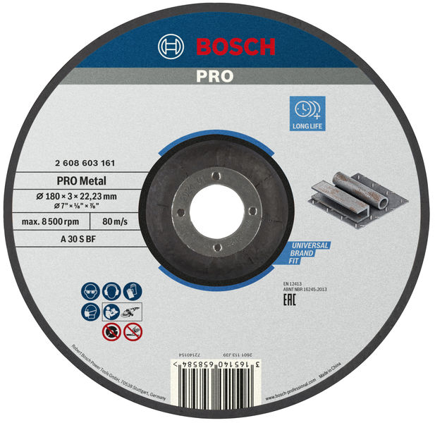 PRO Metal Trennscheibe, 180&nbsp;x&nbsp;3&nbsp;x&nbsp;22.23&nbsp;mm, gekröpft Produktbild img1 L