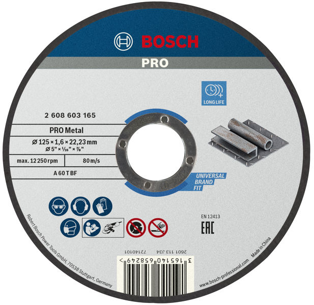 PRO Metal Trennscheibe, 125&nbsp;x&nbsp;1.6&nbsp;x&nbsp;22.23&nbsp;mm, gerade Produktbild img1 L