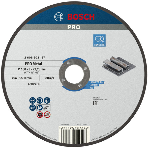 PRO Metal Trennscheibe, 180&nbsp;x&nbsp;3&nbsp;x&nbsp;22.23&nbsp;mm, gerade Produktbild img1 L