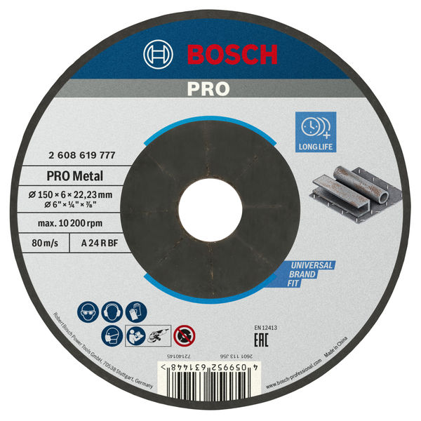 PRO Metal Schleifscheibe, 150&nbsp;x&nbsp;6&nbsp;x&nbsp;22.23&nbsp;mm Produktbild img1 L