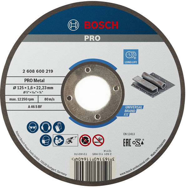 PRO Metal Trennscheibe, 125&nbsp;x&nbsp;1.6&nbsp;x&nbsp;22.23&nbsp;mm, gerade, oSa Produktbild img1 L