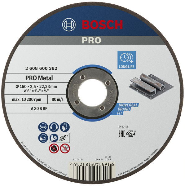 PRO Metal Trennscheibe, 150&nbsp;x&nbsp;2.5&nbsp;x&nbsp;22.23&nbsp;mm, gerade, oSa Produktbild img1 L