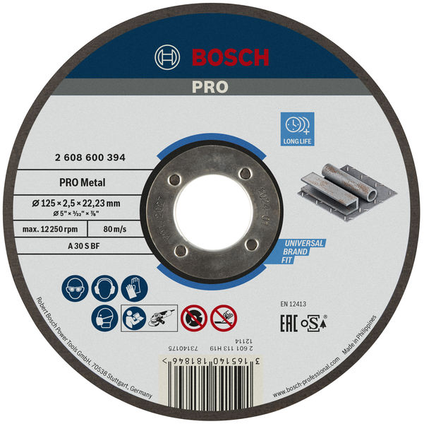 PRO Metal Trennscheibe, 125&nbsp;x&nbsp;2.5&nbsp;x&nbsp;22.23&nbsp;mm, gerade, oSa Produktbild img1 L