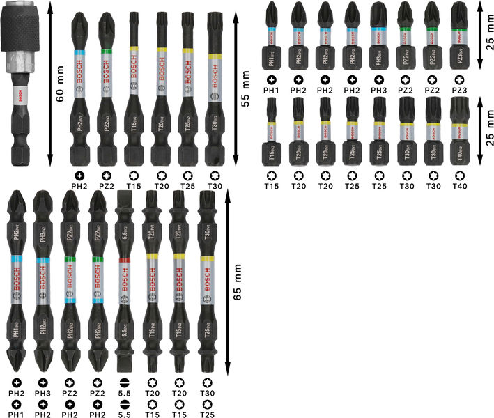 PRO&nbsp;Impact Bit Set, Display, 6 x 31-tlg Produktbild img5 L