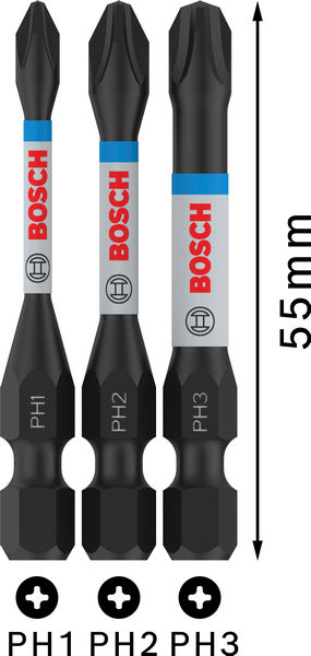 PRO PH Impact Bit Set, 55 mm, 3-tlg Produktbild img5 L