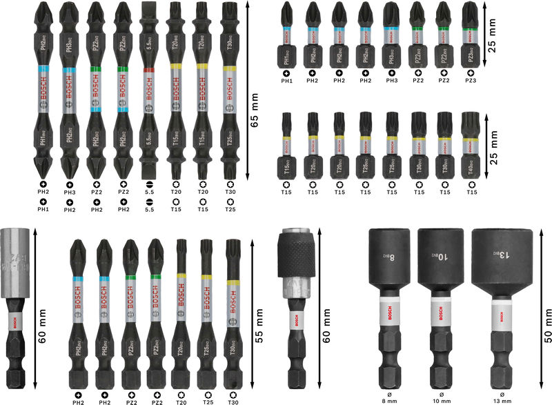 PRO Impact Schrauberbit Set, mit Aufsteller, 6 x 36-tlg Produktbild img5 L