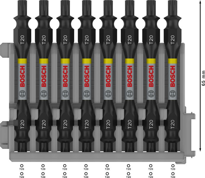 PRO Impact Schrauberbit mit Doppelklingen und Pick and Click, T20, 65&nbsp;mm, 8-tlg. Produktbild img5 L