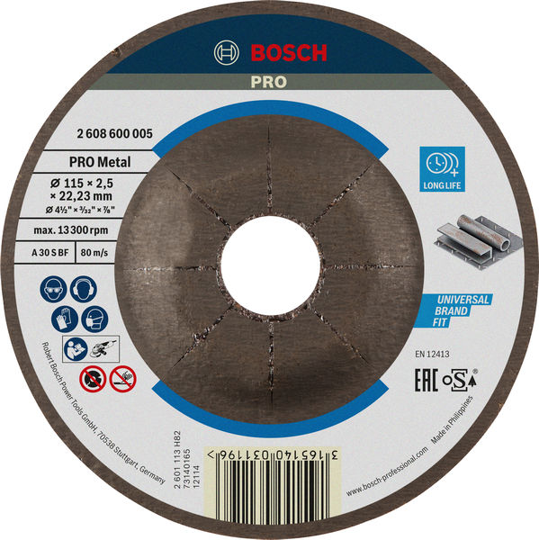 PRO Metal Trennscheibe, 115 x 2,5 x 22,23&nbsp;mm, gekröpft, oSa Produktbild img1 L