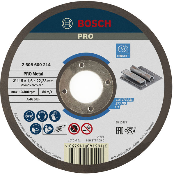 PRO Metal Trennscheibe, 115&nbsp;x&nbsp;1.6&nbsp;x&nbsp;22.23&nbsp;mm, gerade, oSa Produktbild img1 L