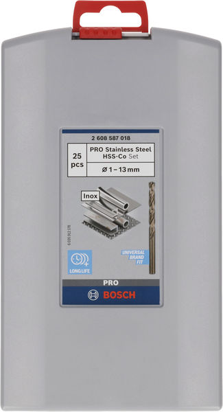 PRO Stainless Steel HSS-Co Spiralbohrer-Set, 25-tlg. Produktbild img3 L