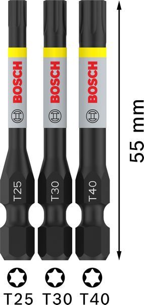 PRO T Impact Bit Set, T25, T30, T40, 55 mm, 3-tlg Produktbild img5 L