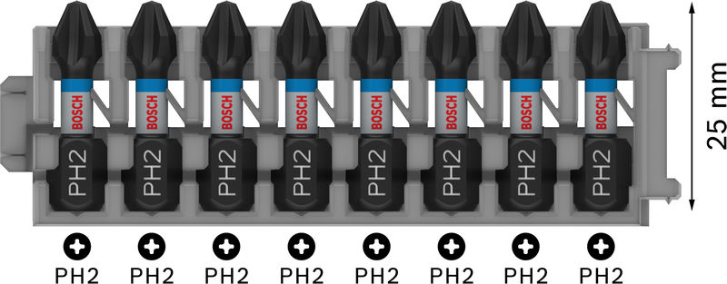 PRO Phillips Impact Bit, PH2, 25&nbsp;mm, 8-tlg. Produktbild img5 L