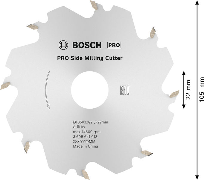 PRO Scheibenfräser, 105 x 22 x 4&nbsp;mm, 8 Zähne Produktbild img5 L