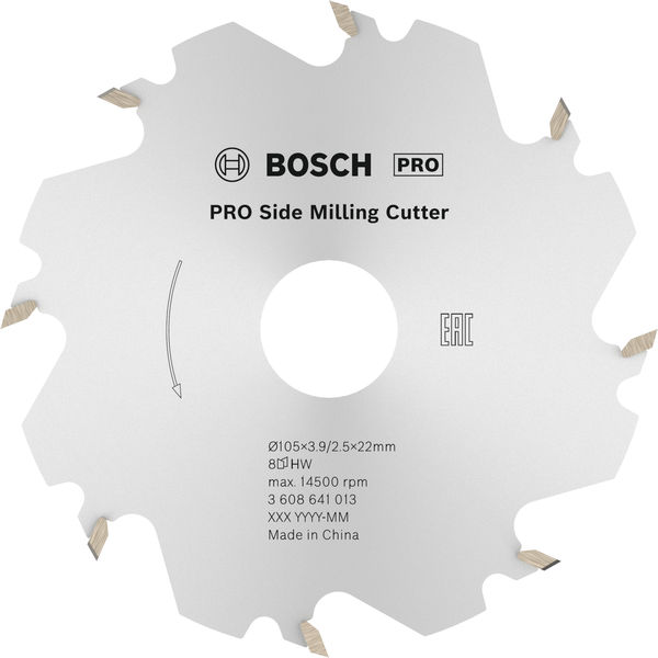 PRO Scheibenfräser, 105 x 22 x 4&nbsp;mm, 8 Zähne Produktbild img1 L