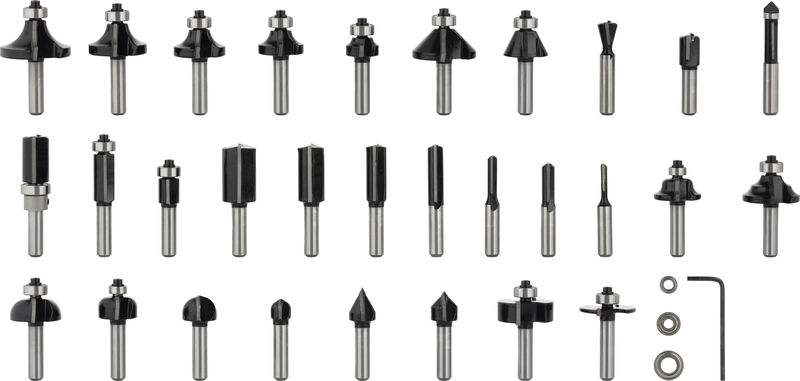 PRO Nutfräser- Set, gemischt, Schaft 8&nbsp;mm, 30-tlg Produktbild img1 L