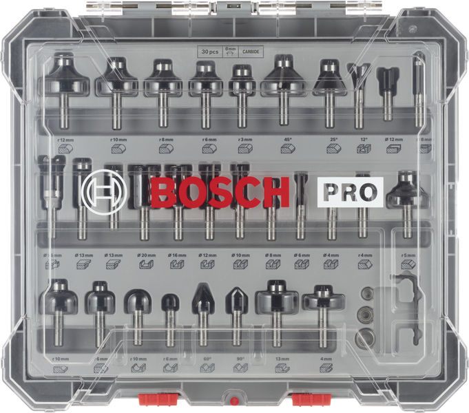 PRO Nutfräser- Set, gemischt, Schaft 8&nbsp;mm, 30-tlg Produktbild img3 L