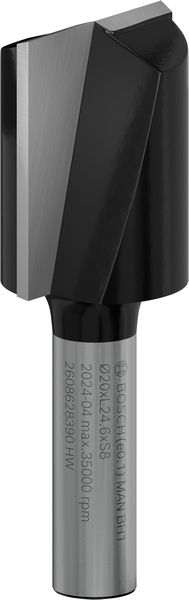 PRO Nutfräser, zweischneidig, Ø 20&nbsp;x&nbsp;L 24,6, Schaft 8&nbsp;mm Produktbild img1 L