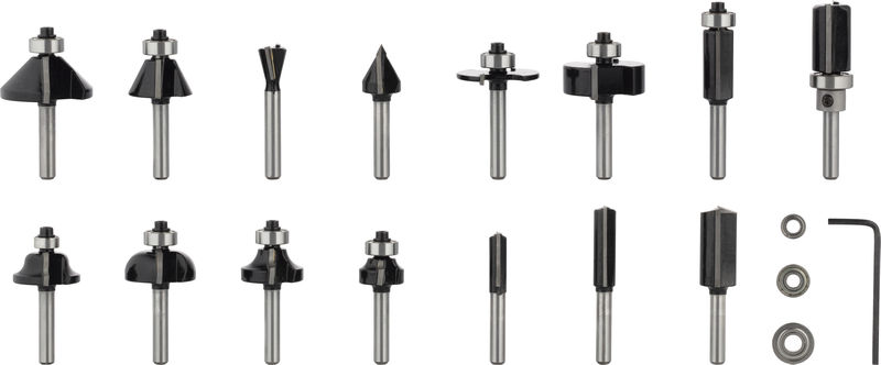 PRO Nutfräser-Set, gemischt, Schaft 6&nbsp;mm, 15-tlg Produktbild img1 L