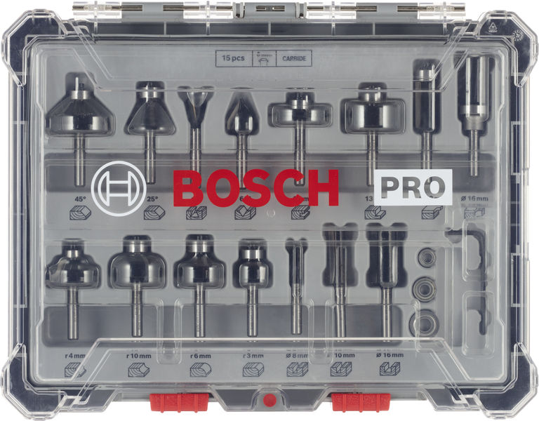 PRO Nutfräser-Set, gemischt, Schaft 6&nbsp;mm, 15-tlg Produktbild img3 L