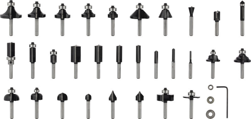 PRO Nutfräser- Set, gemischt, Schaft 6&nbsp;mm, 30-tlg Produktbild img1 L