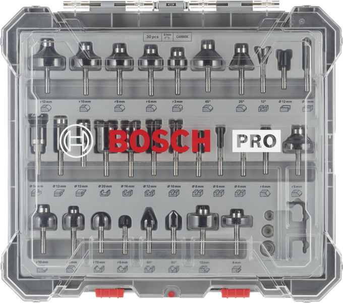 PRO Nutfräser- Set, gemischt, Schaft 6&nbsp;mm, 30-tlg Produktbild img3 L