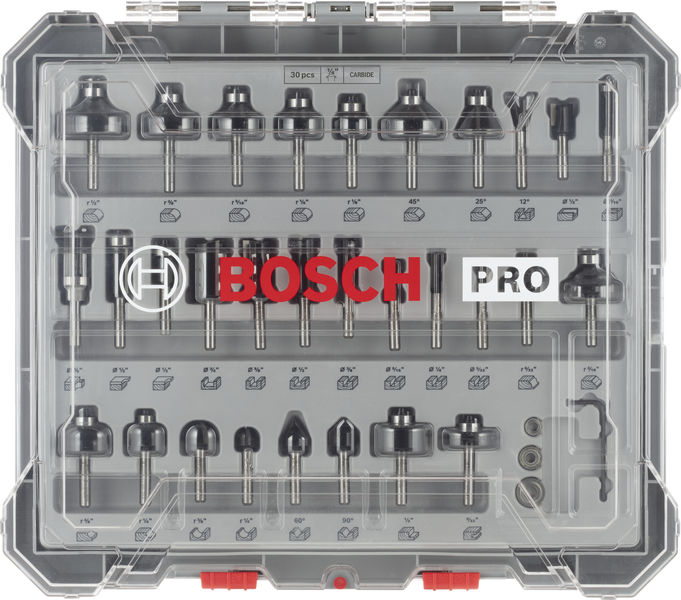 PRO Fräsersatz gemischt, Schaft 1/4", 30-tlg Produktbild img3 L