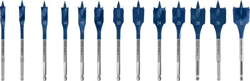 EXPERT Self Cut Speed Flachfräsbohrer-Set, 10-32 mm, 13-tlg. Produktbild img1 L