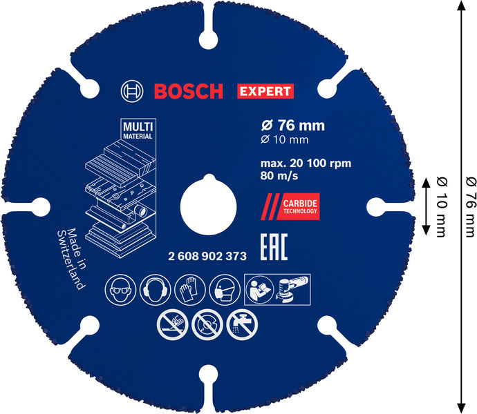 EXPERT&nbsp;Multi Material Carbide-Trennscheibe, 76&nbsp;x&nbsp;10&nbsp;mm Produktbild img4 L
