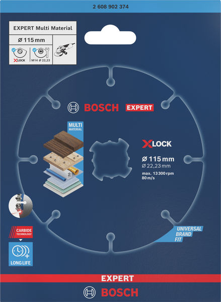 EXPERT Multi Material Carbide-Trennscheibe, 115 x 1.6 x 22,23&nbsp;mm, X-Lock Produktbild img2 L