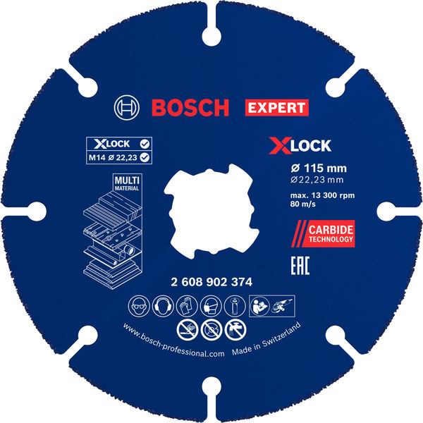 EXPERT Multi Material Carbide-Trennscheibe, 115 x 1.6 x 22,23&nbsp;mm, X-Lock Produktbild img1 L